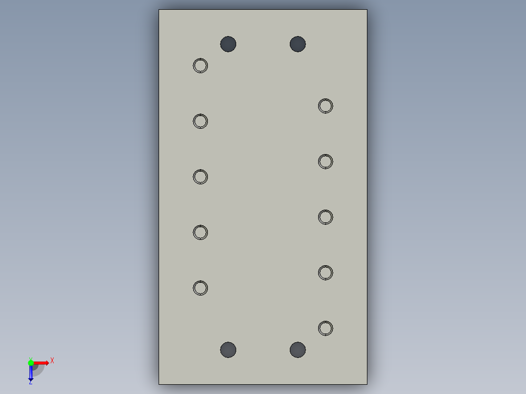 电磁阀汇流板SS5Y5-20-05俯视图