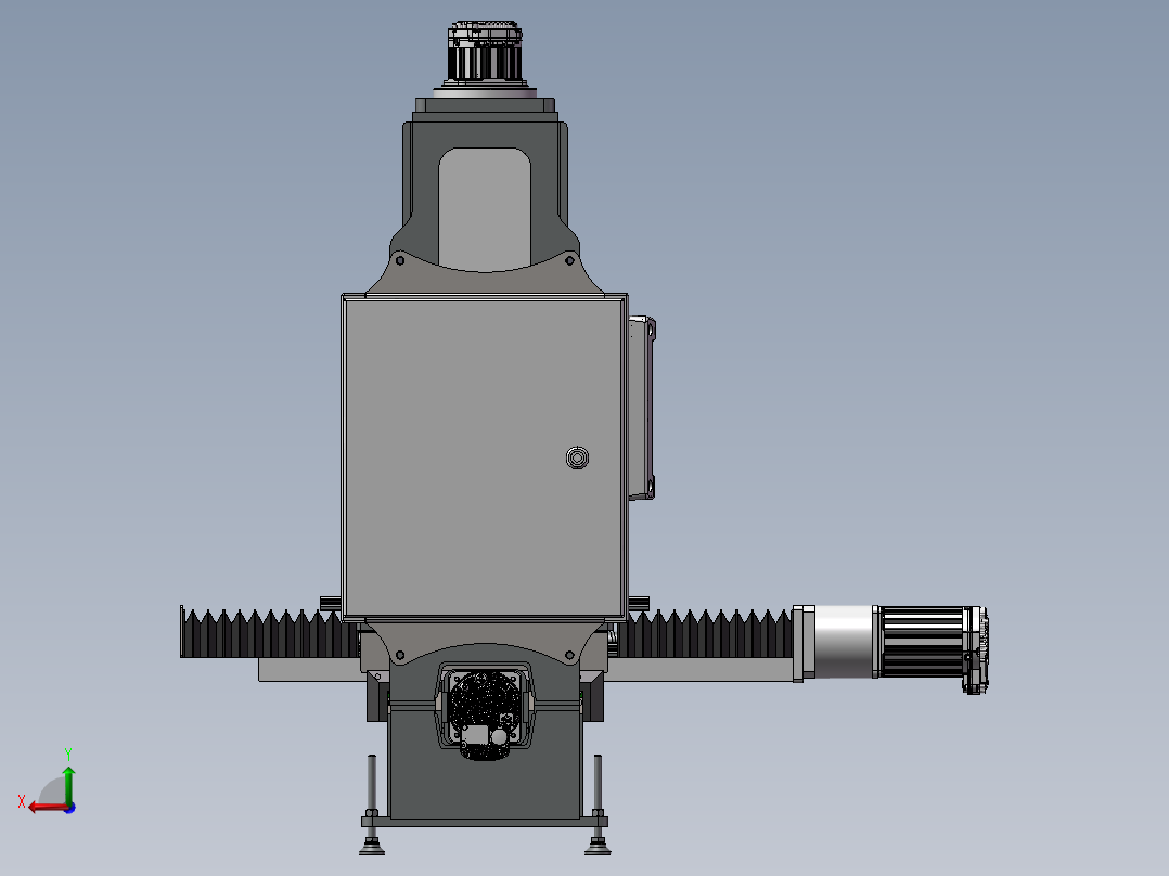 一种CNC数控铣床后视图