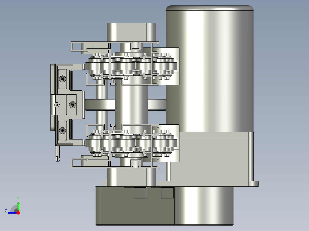 18米倍速链流水线右视图