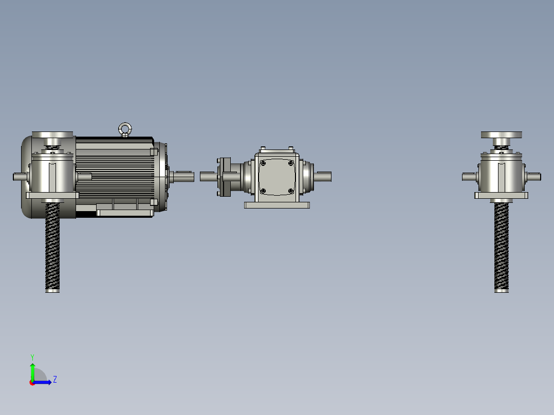 ST2112041-1F-MD-升降器组件1300-1100左视图