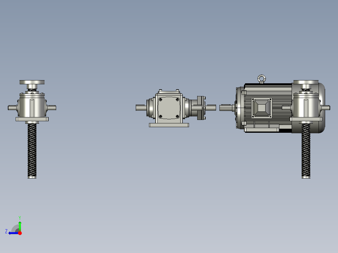 ST2112041-1F-MD-升降器组件1300-1100右视图