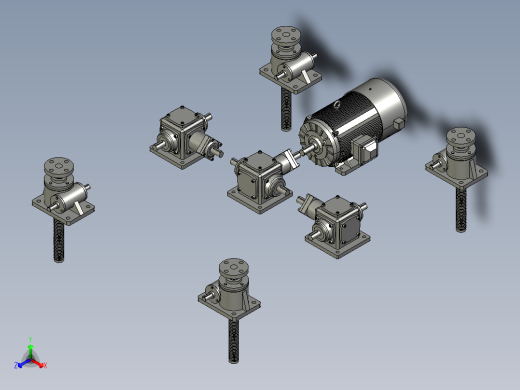 ST2112041-1F-MD-升降器组件1300-1100正等轴测缩略图