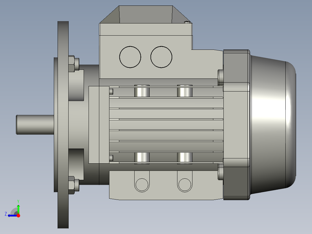 NMRV075蜗轮蜗杆减速机RV75-100-055kW-FA1_电机右视图