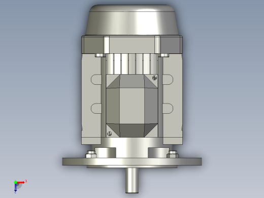 NMRV075蜗轮蜗杆减速机RV75-100-055kW-FA1_电机俯视缩略图