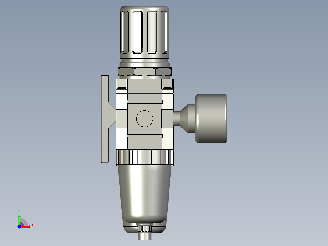 AC2010-02气源处理组合元件二联件前视图