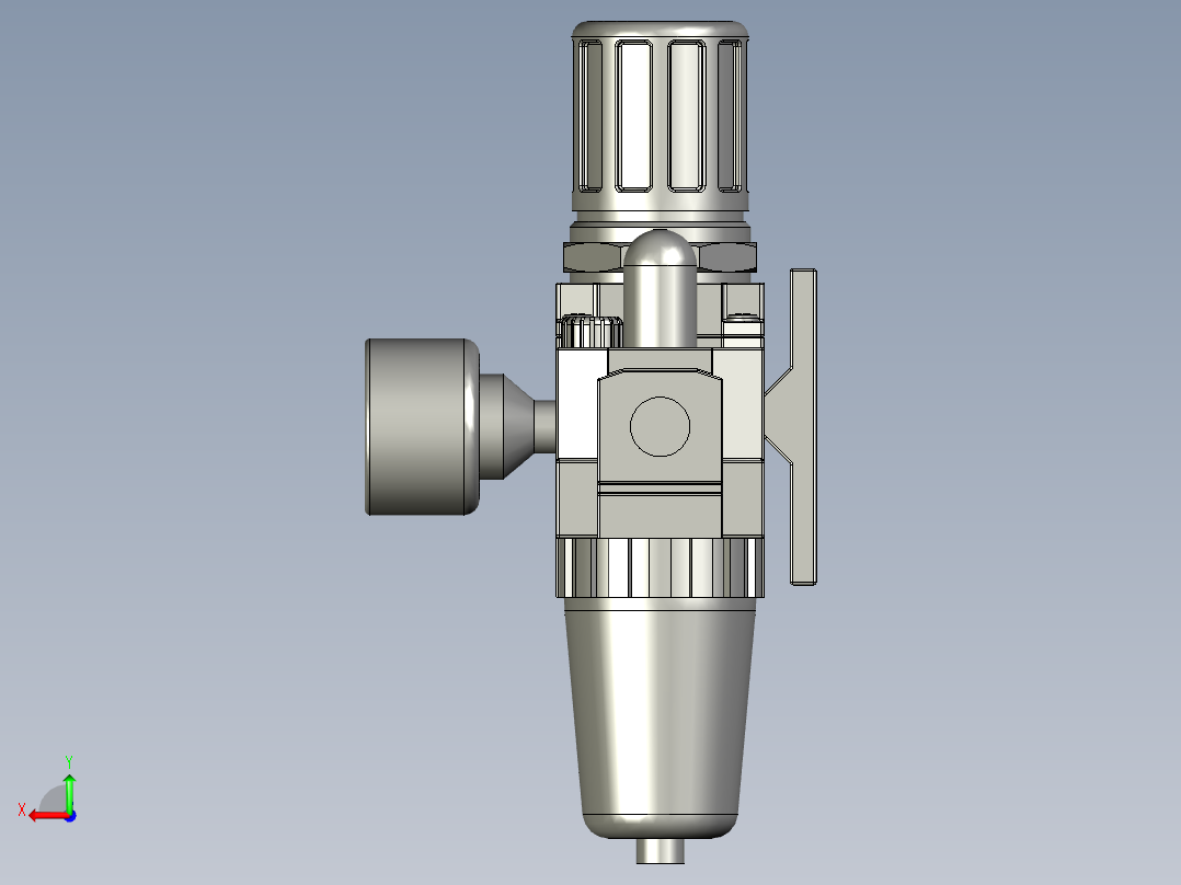 AC2010-02气源处理组合元件二联件后视图