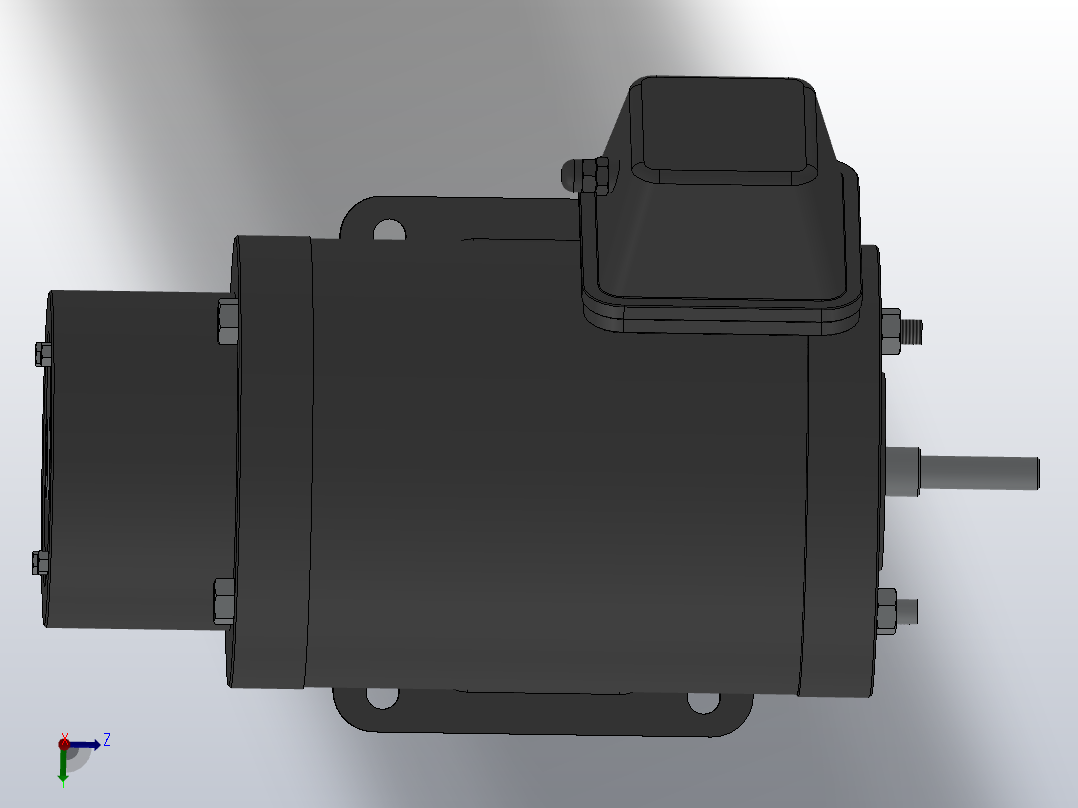 电机(LDPB110-B 系列)带联轴器[LDPB110-B] (2)俯视图