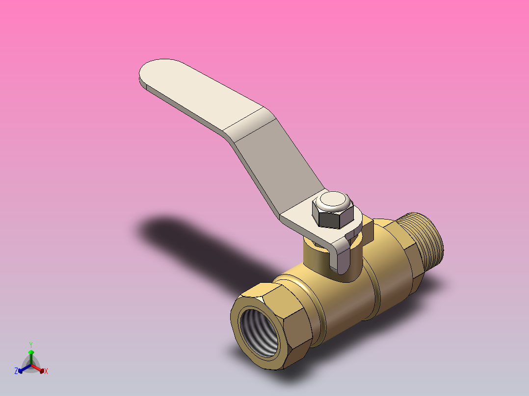 球阀-GB-T-8464-1_4-PT正等轴测图