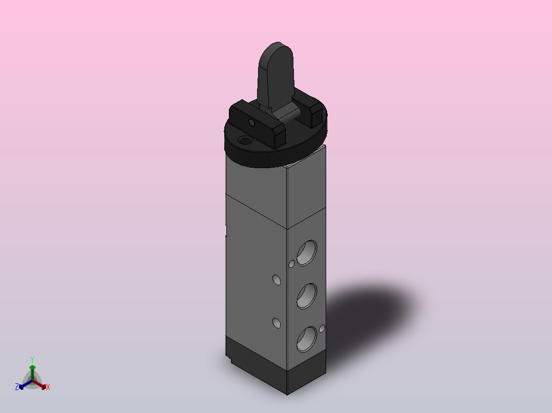 C系列垂直转柄式人控阀[Q25XR2chC-L8]主视图