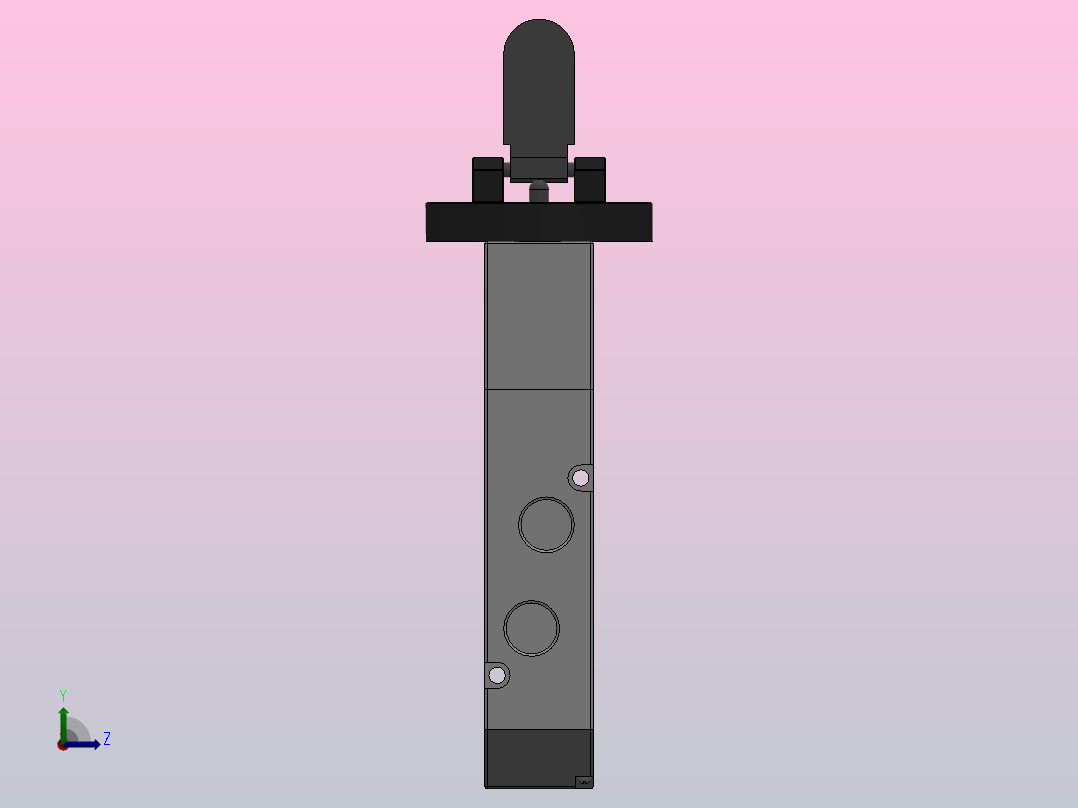 C系列垂直转柄式人控阀[Q25XR2chC-L8]左视图