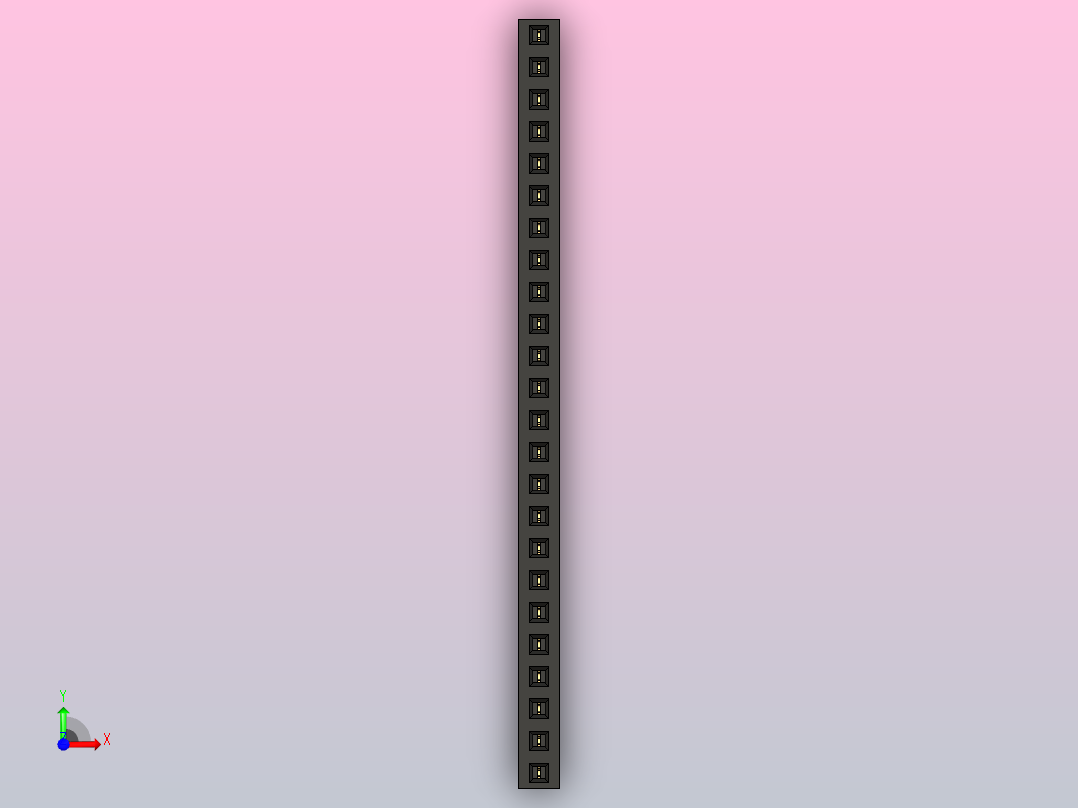 母针头Female_Header_1x24_P2.0_H4.3_straight.step前视图