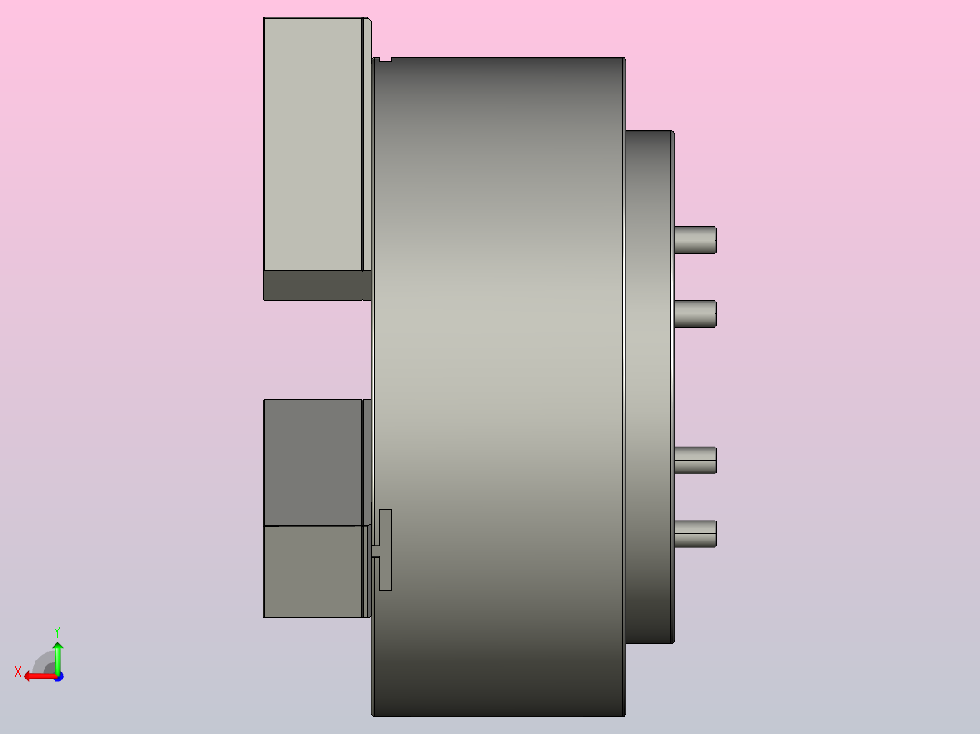 3L╱3L-A中空型超长爪行程动力夹头[3L-15A8]后视图