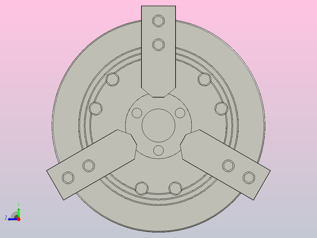 3L╱3L-A中空型超长爪行程动力夹头[3L-15A8]右视图