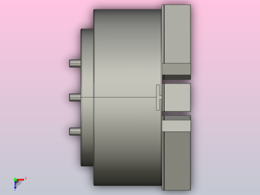3L╱3L-A中空型超长爪行程动力夹头[3L-15A8]俯视缩略图