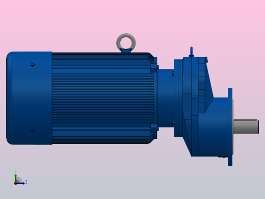 RXF107法兰轴伸式安装斜齿轮减速机RX107-Y30-4P-200L-M1-0°-Φ350左视缩略图