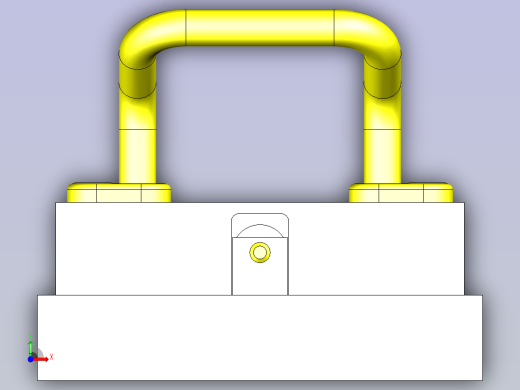 一款电子零件简易弯曲夹具3D图模型前视缩略图