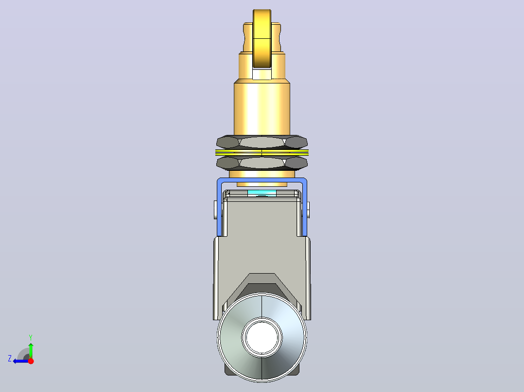 YBLXW-6_11ZL微动开关三维模型202101右视图