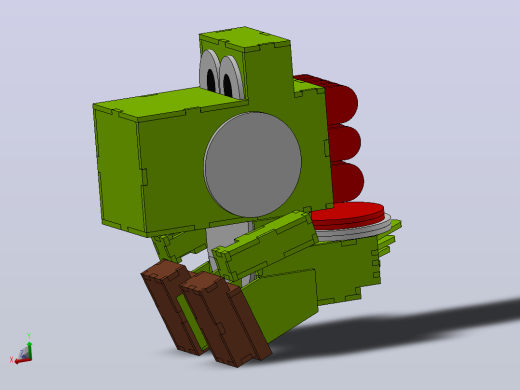 激光切割的 Yoshi 模型