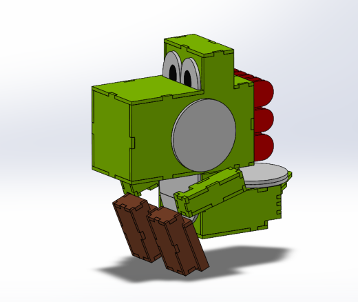 激光切割的 Yoshi 模型缩略图