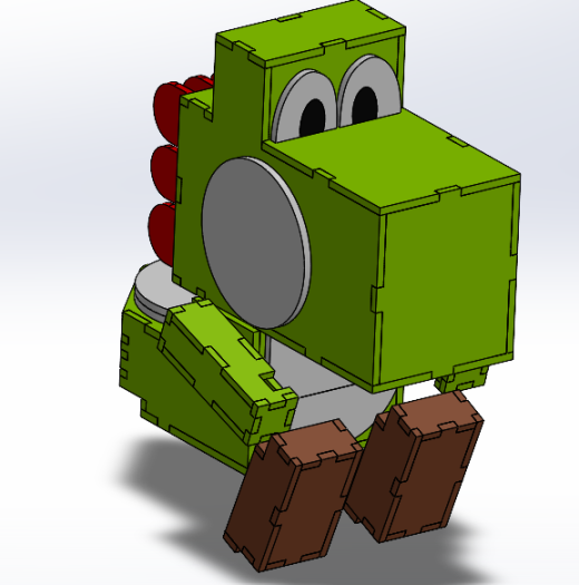激光切割的 Yoshi 模型缩略图