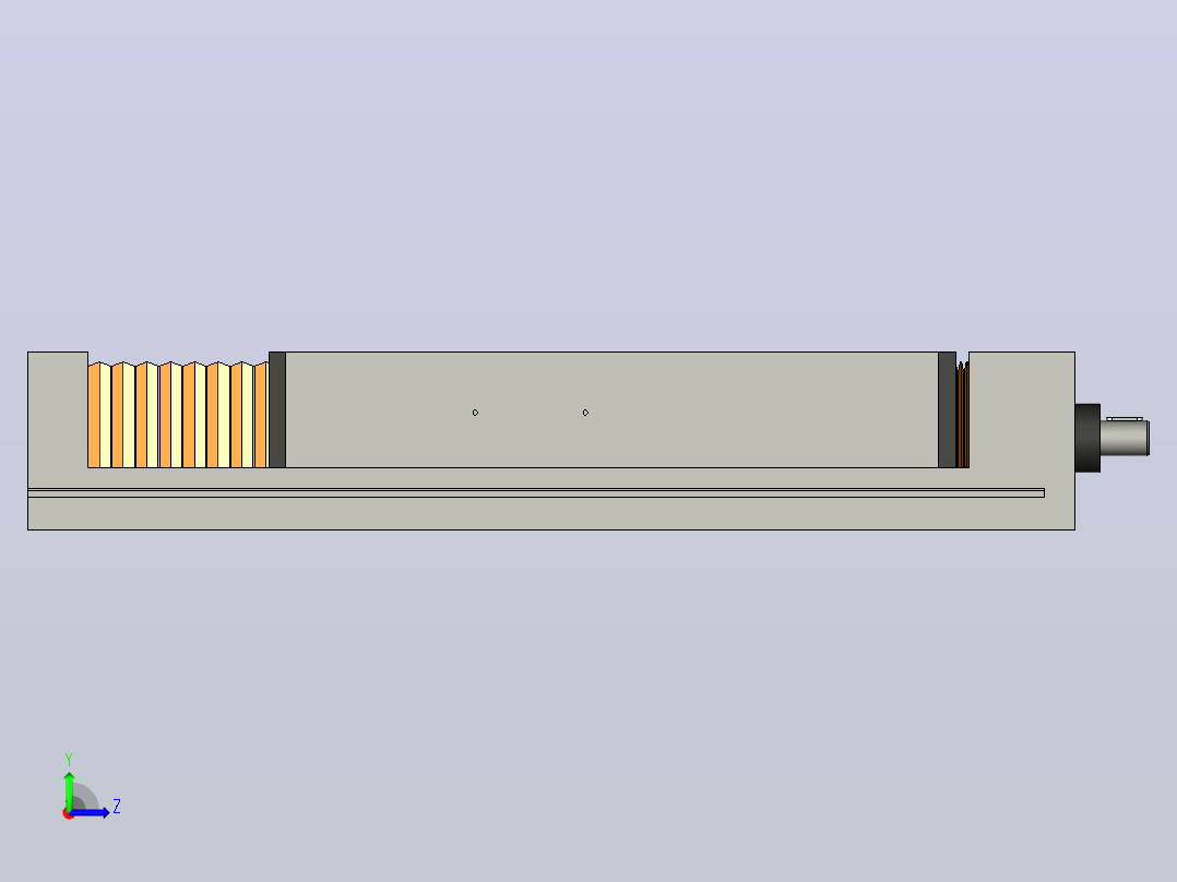 数控机床SCHUNK A-35-B-455的y轴运动左视图