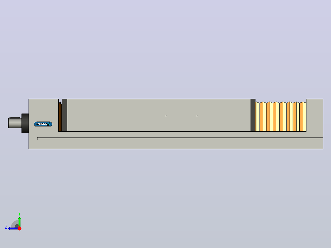 数控机床SCHUNK A-35-B-455的y轴运动右视图