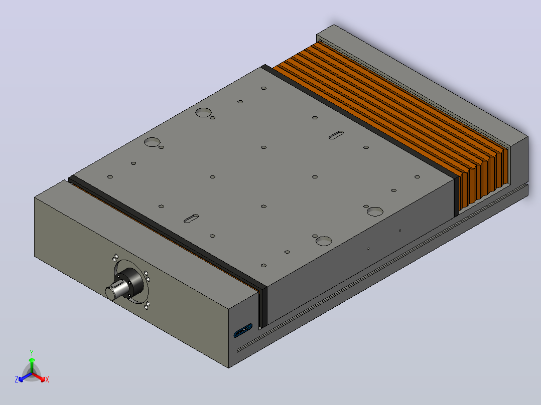 数控机床SCHUNK A-35-B-455的y轴运动正等轴测图