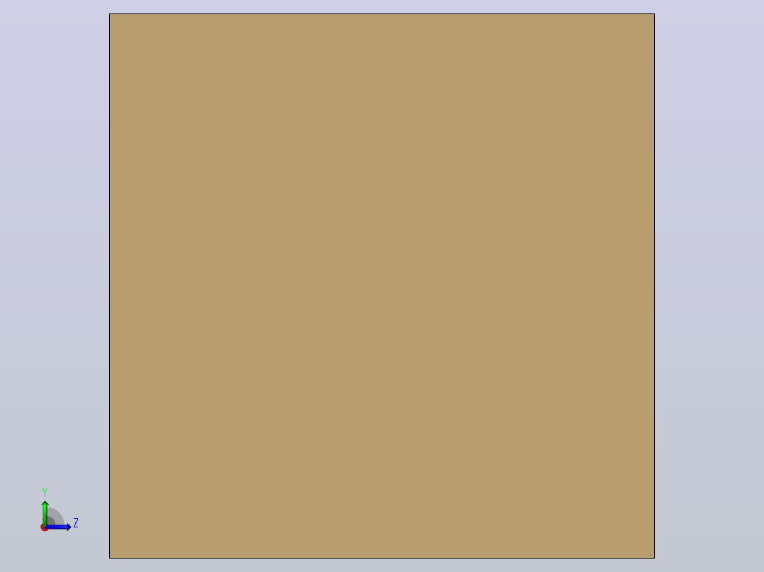 400x400x400毫米纸箱左视图