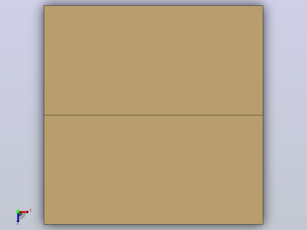 400x400x400毫米纸箱俯视图