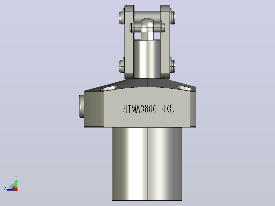 HTMA0600-1CL油压单动杠杆式夹紧器右视图