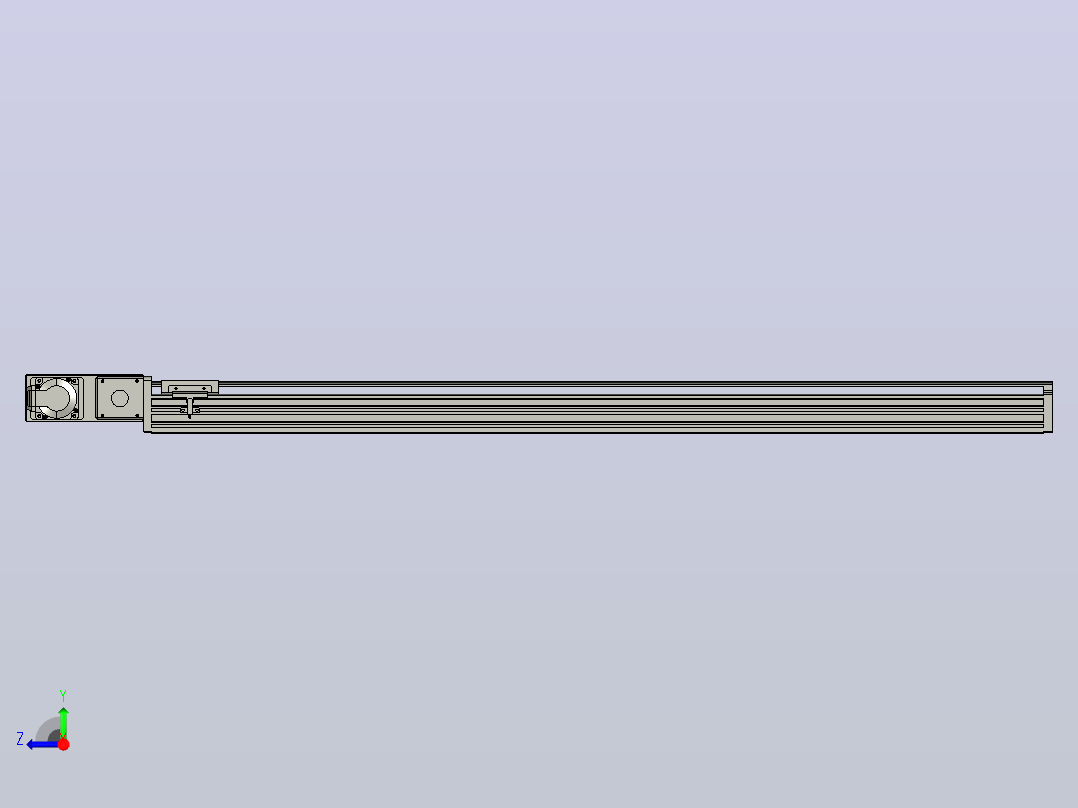 皮带直线轴半封闭可选导轨TPA-HNB-65S-90-L1100-ML-C-P10-N3右视图