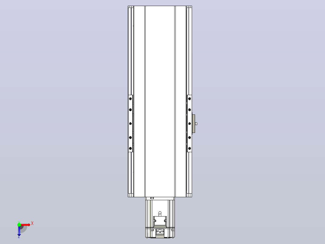 日规模组半封闭丝杆TPA-HNR-175D-2510C-L200-M-Y-P75-N3俯视图
