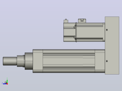 MTE63-50-P-M400W-A-S3 MTE63电动缸 最大负载300kg 400W电机间接安装右视缩略图
