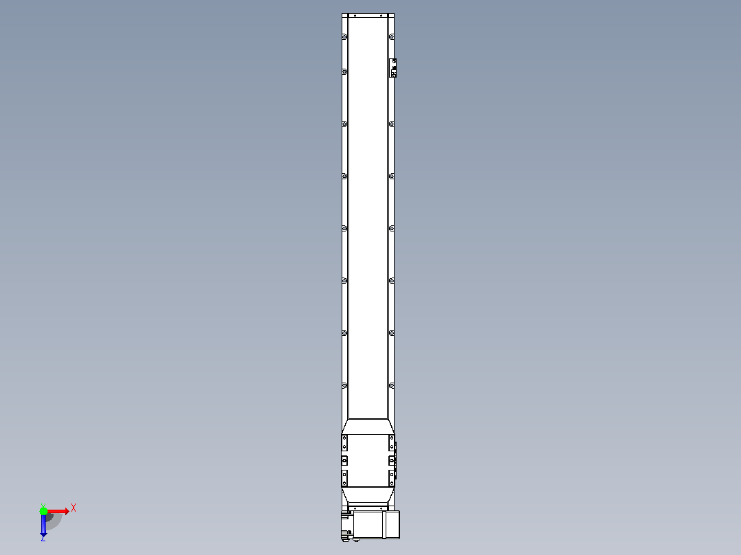 机器人皮带驱动直线轴TPA-GCB-150-P80-L1100-RP-M75-N3俯视图