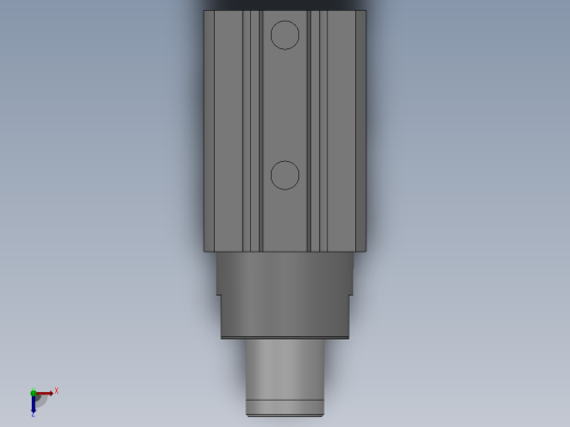 RSQ（φ32-φ50）圆柱型止动气缸[RSQB40-25D]俯视缩略图