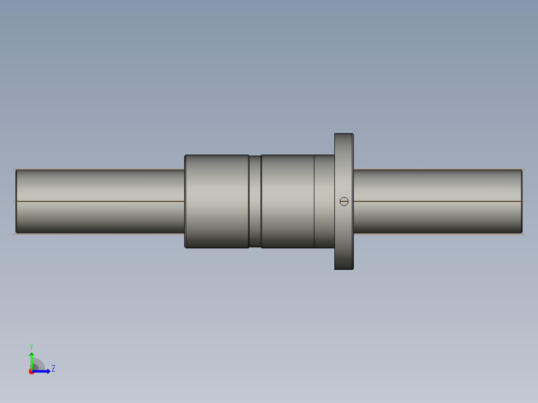 FFZD6308-5滚珠丝杆3D模型左视图