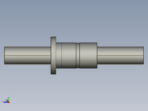 FFZD6308-5滚珠丝杆3D模型右视缩略图