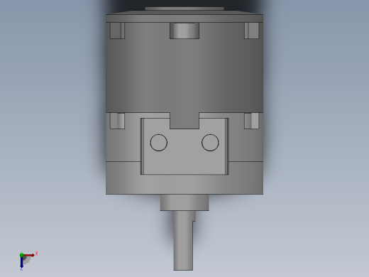 CRB2 叶片旋转气缸(带角度调整单元)[CRB2BWU10-90SZ]俯视缩略图