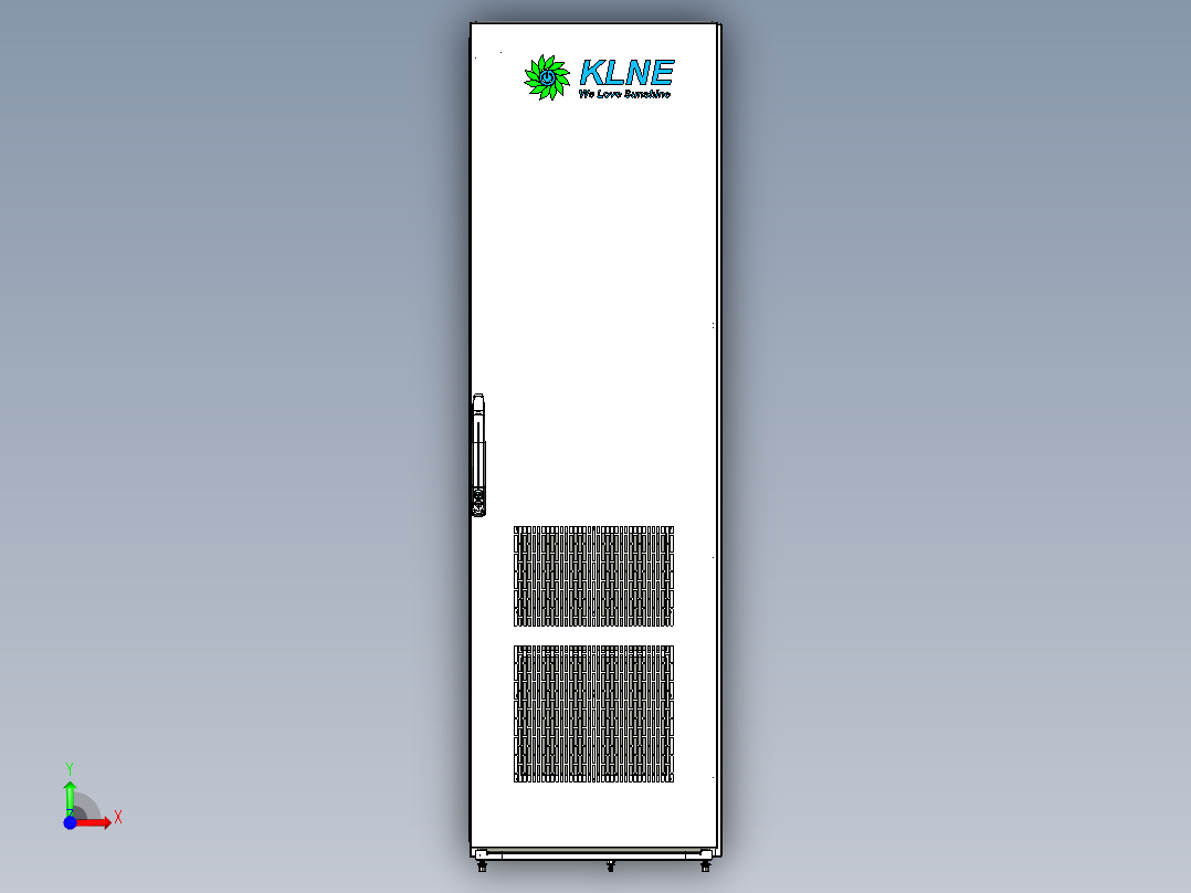 光伏发电设备250kw光伏逆变器（step+cad）前视图