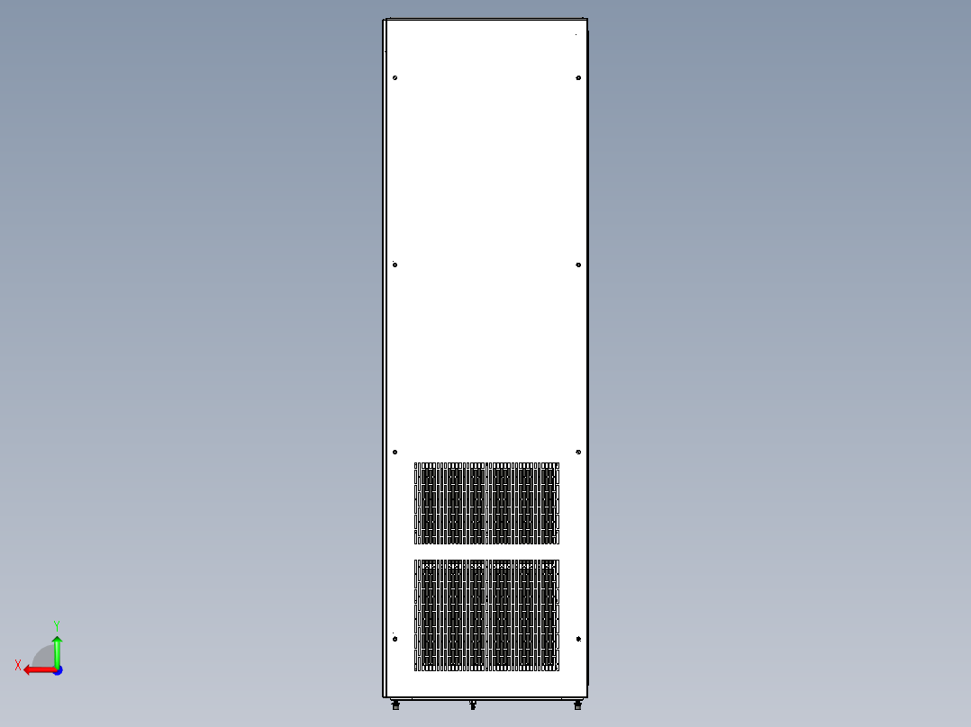 光伏发电设备250kw光伏逆变器（step+cad）后视图