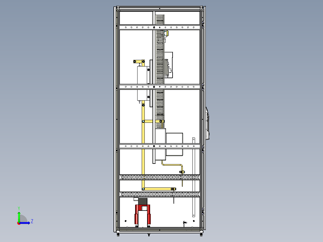光伏发电设备250kw光伏逆变器（step+cad）左视图