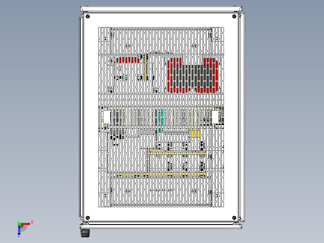 光伏发电设备250kw光伏逆变器（step+cad）俯视图