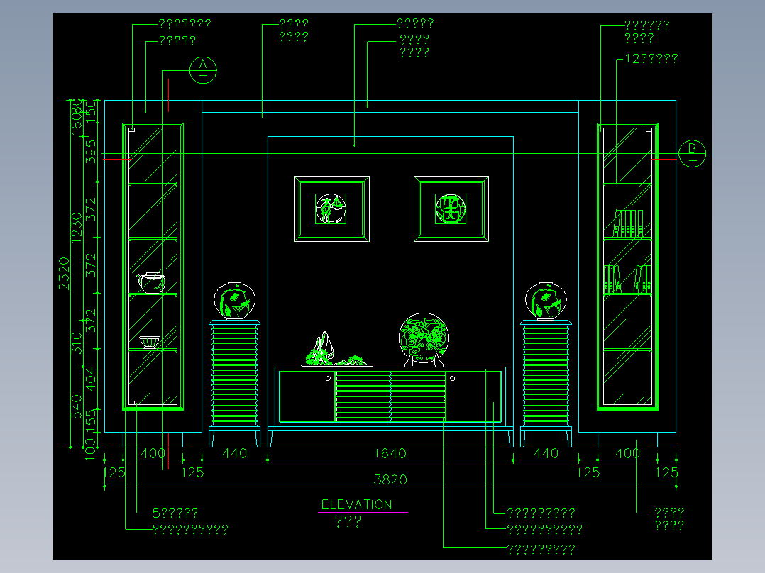 CAD室内设计施工图常用图块之客厅