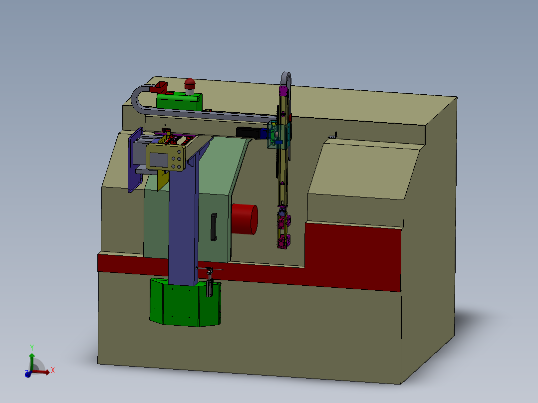 ZDH-CHEC-002 车床上下料主视图