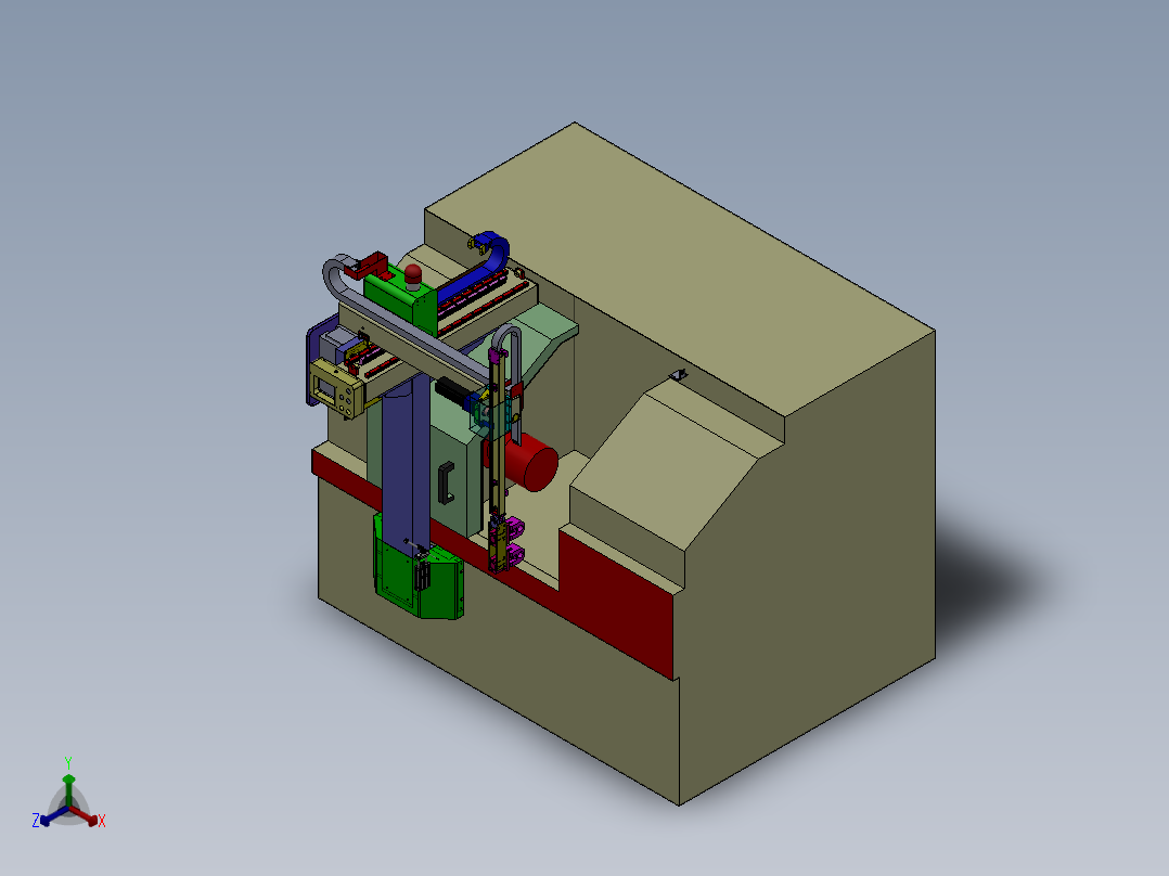 ZDH-CHEC-002 车床上下料正等轴测图