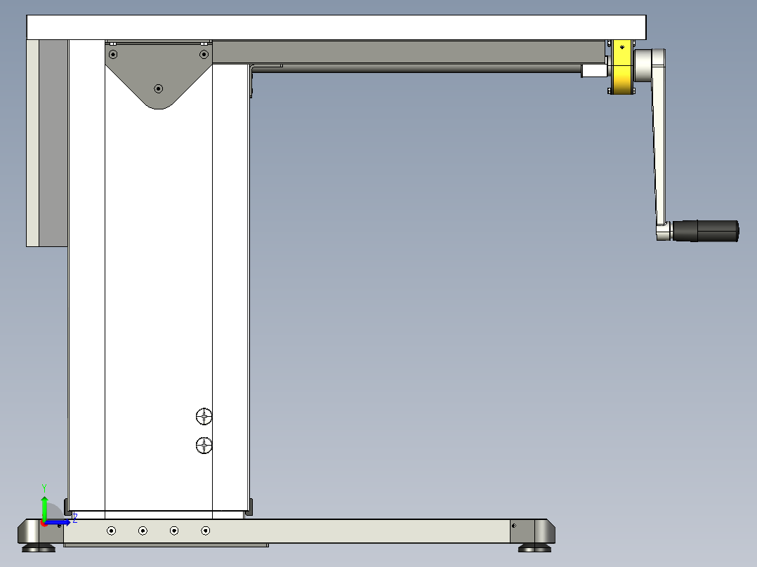 4_可调节工作台左视图