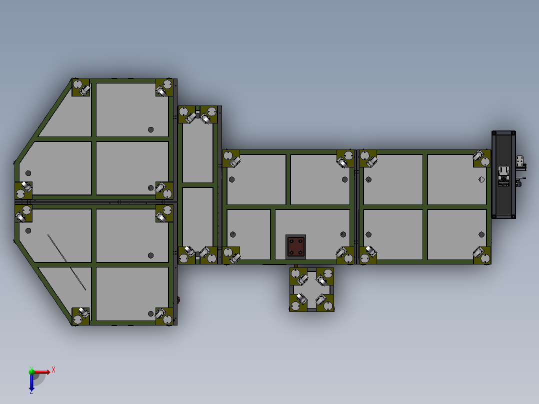 苹果耳麦喇叭成品测试机台俯视图