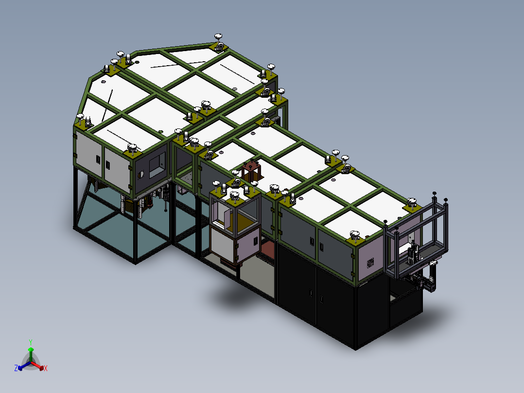 苹果耳麦喇叭成品测试机台正等轴测图