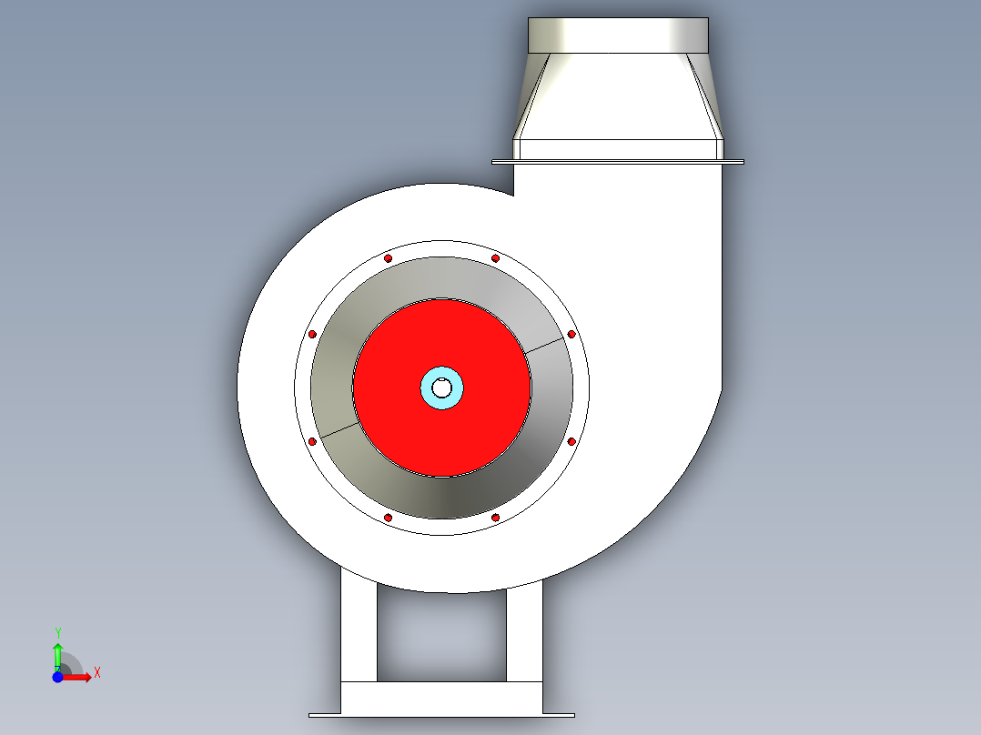 3KW风机装配前视图