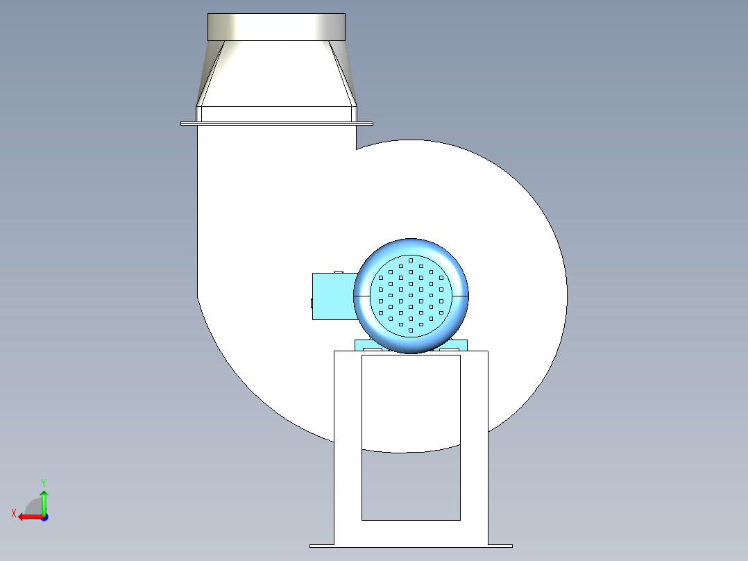 3KW风机装配后视图